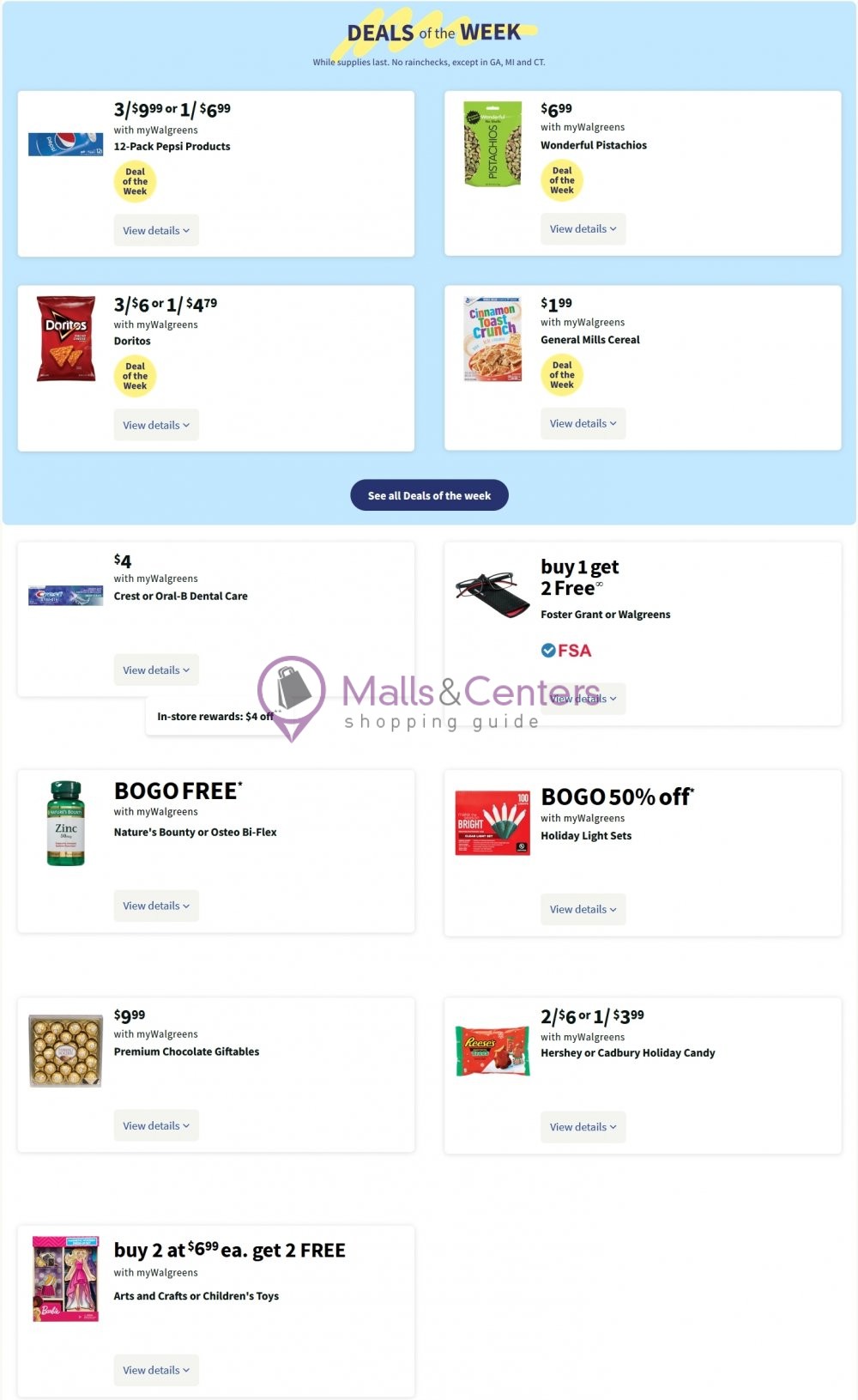 Duane Reade Weekly ad valid from 11/21/2021 to 11/27/2021 MallsCenters