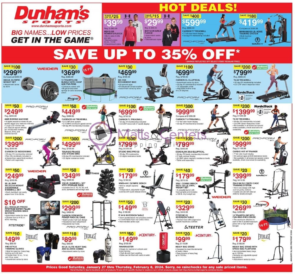 Dunham's Sports Weekly Ad, from Sat, 1/27/2024 sales & flyers