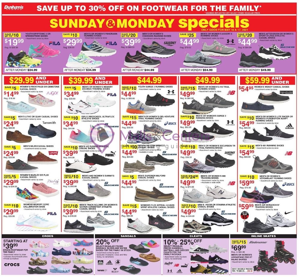 Dunham's Sports Weekly Ad sales & flyers specials MallsCenters