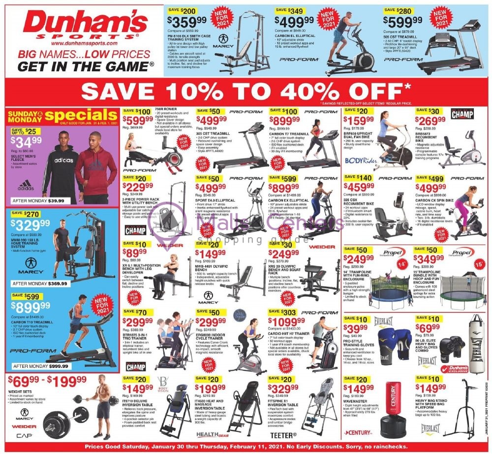 Dunham's Sports Weekly Ad sales & flyers specials MallsCenters