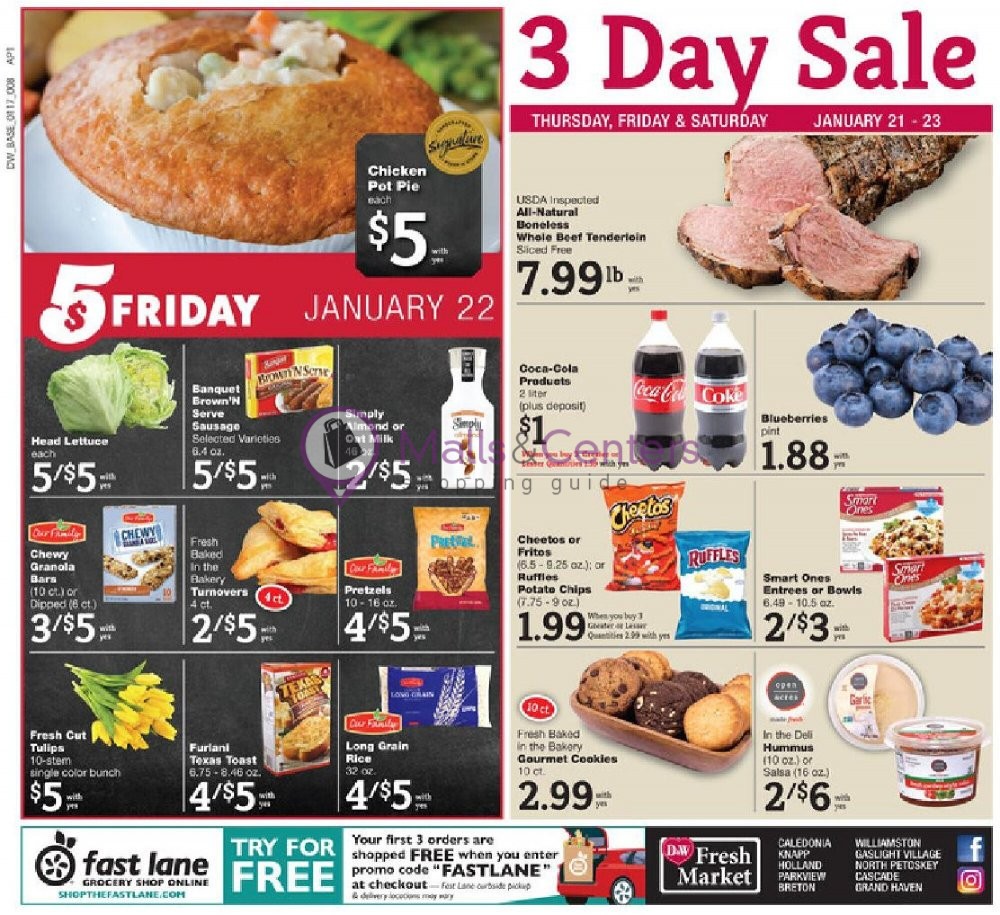 D&W Fresh Market Weekly ad valid from 01/17/2021 to 01/23/2021 MallsCenters