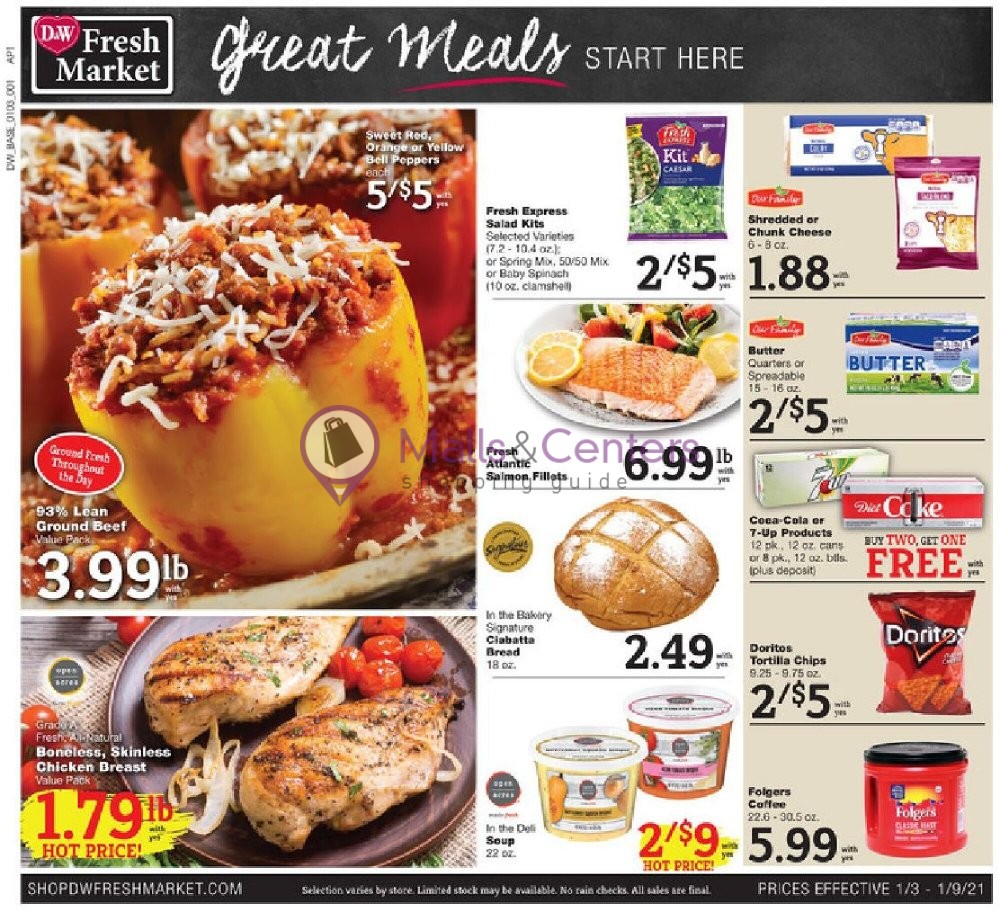 D&W Fresh Market Weekly ad valid from 01/03/2021 to 01/09/2021 MallsCenters