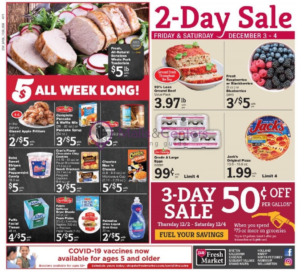 D&W Fresh Market Weekly ad valid from 11/28/2021 to 12/04/2021