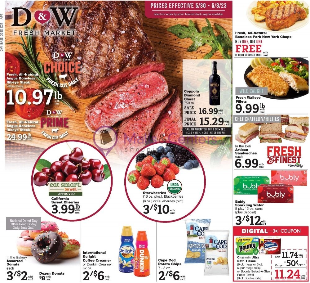 D&W Fresh Market Weekly ad valid from 05/30/2023 to 06/03/2023 MallsCenters