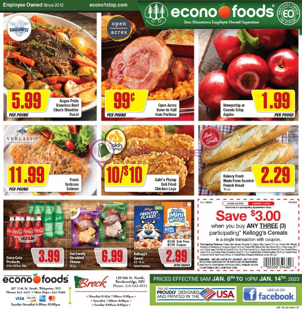 EconoFoods Weekly ad valid from 01/08/2023 to 01/14/2023 MallsCenters