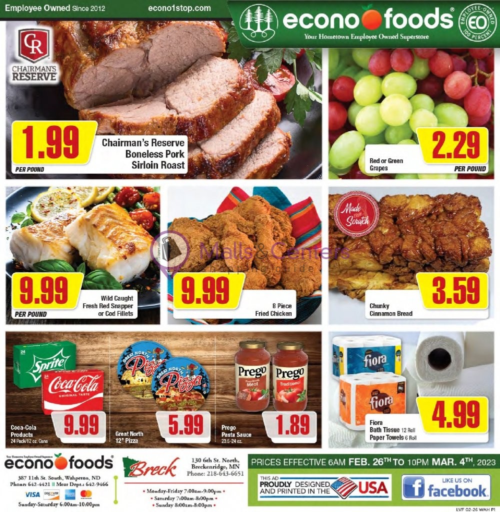 EconoFoods Weekly Ad sales & flyers specials MallsCenters
