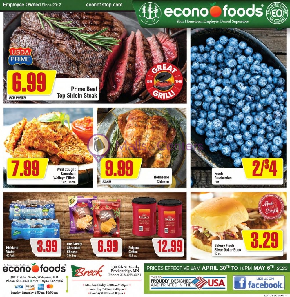 EconoFoods Weekly ad valid from 04/30/2023 to 05/06/2023 MallsCenters