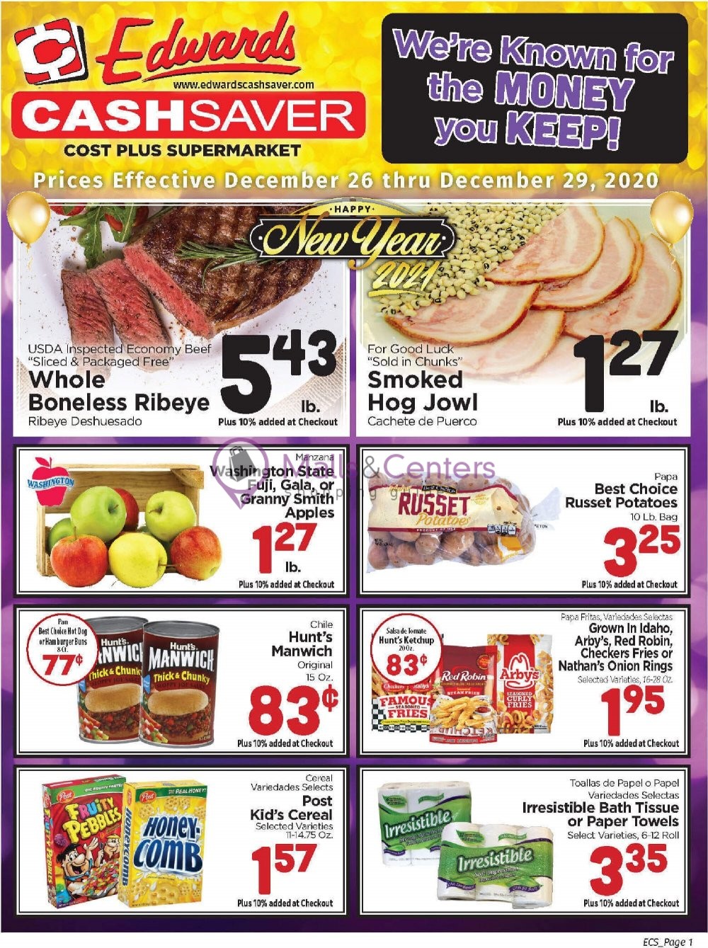 Edwards Cash Saver Weekly ad valid from 12/26/2020 to 12/29/2020