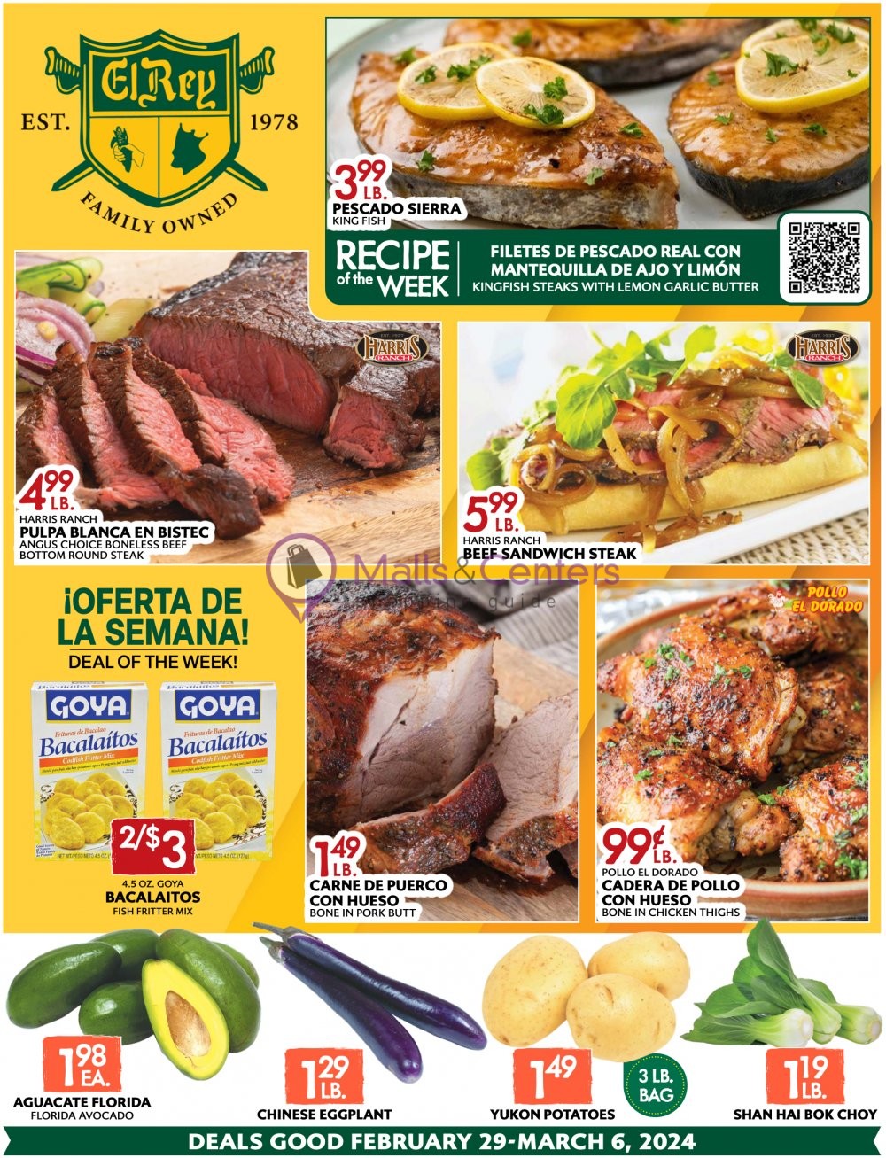 El Rey Foods Weekly ad valid from 02/29/2024 to 03/06/2024 MallsCenters