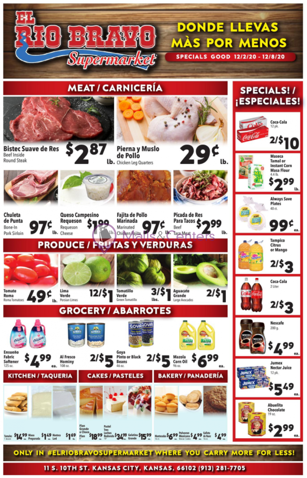 El Rio Bravo Supermarket Weekly ad valid from 12/02/2020 to 12/08/2020