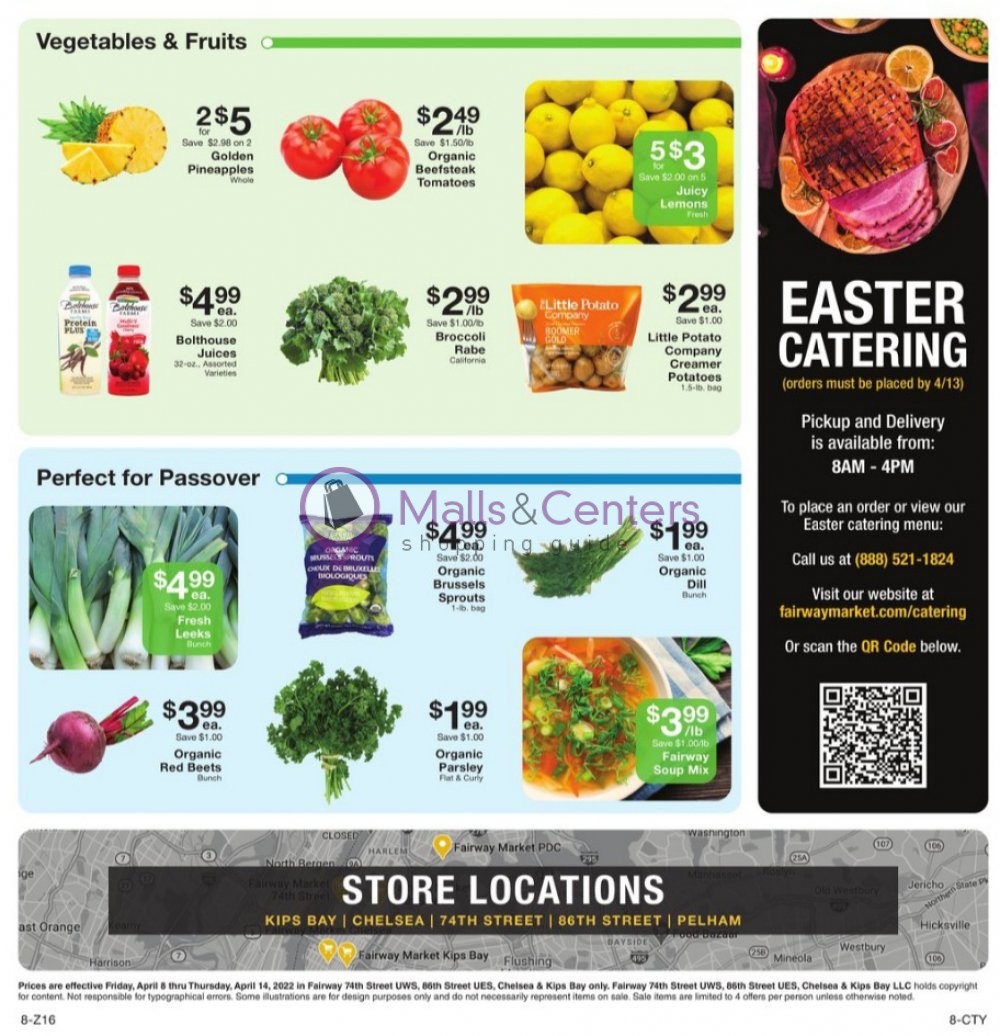 Fairway Market Weekly ad valid from 04/08/2022 to 04/14/2022 MallsCenters