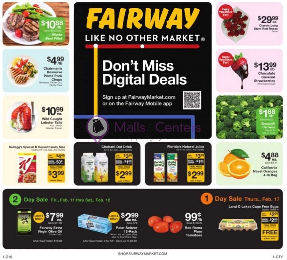 Fairway Market Weekly ad valid from 02/11/2022 to 02/17/2022 MallsCenters