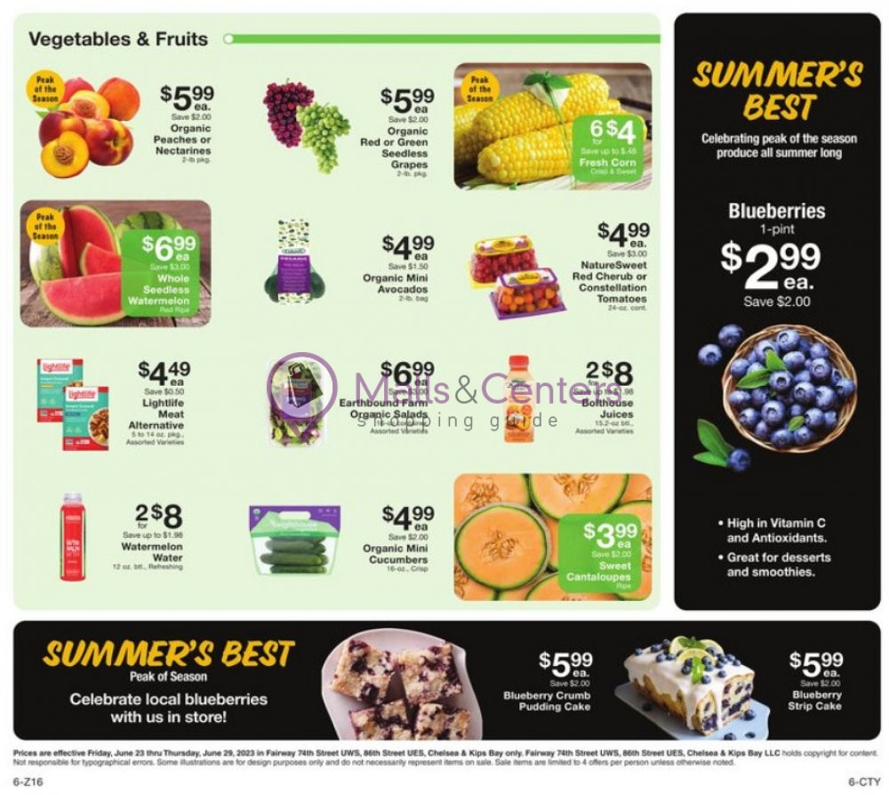 Fairway Market Weekly ad valid from 06/23/2023 to 06/29/2023 MallsCenters