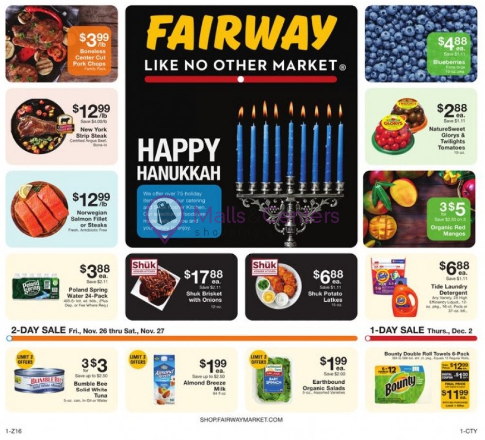 Fairway Market Weekly ad valid from 11/26/2021 to 12/02/2021 MallsCenters