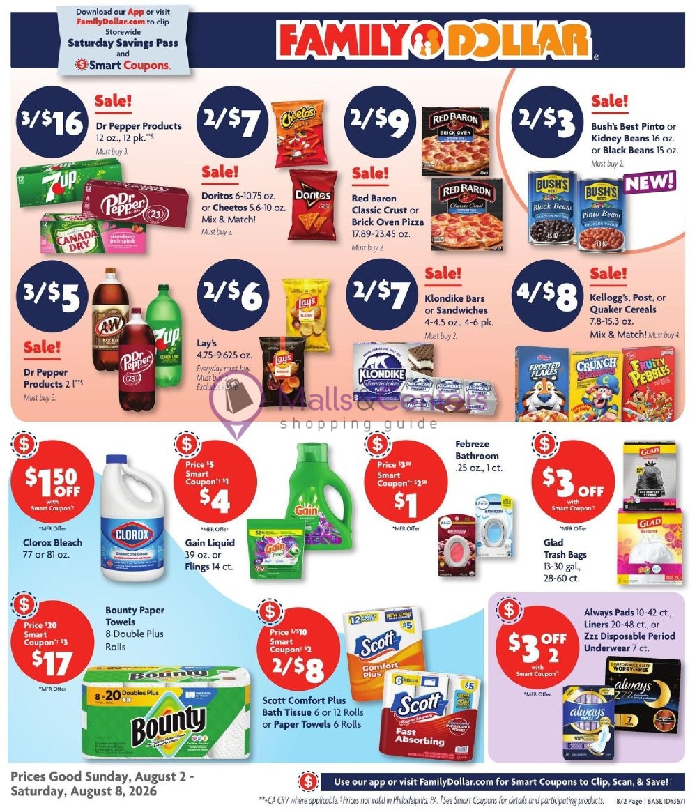 Weekly ad for Family Dollar valid: 08/02/2026 - 08/08/2026, page 1