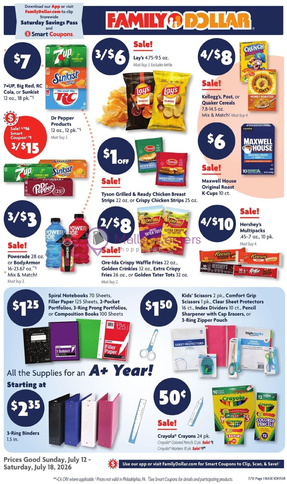 Weekly ad for Family Dollar valid: 07/12/2026 - 07/18/2026, page 1