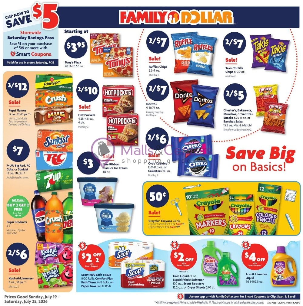 Weekly ad for Family Dollar valid: 07/19/2026 - 07/25/2026, page 1