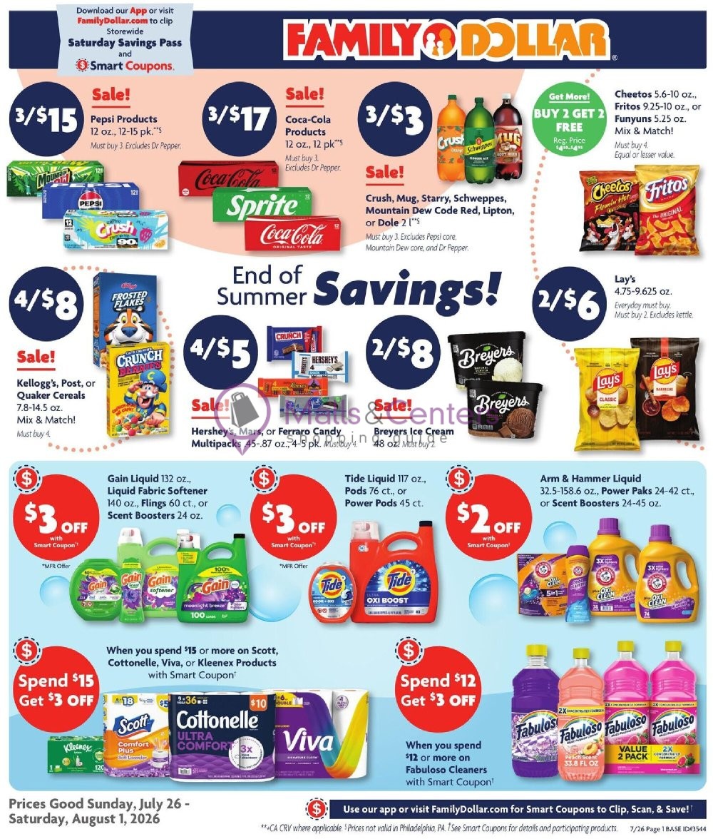 Weekly ad for Family Dollar valid: 07/26/2026 - 08/01/2026, page 1