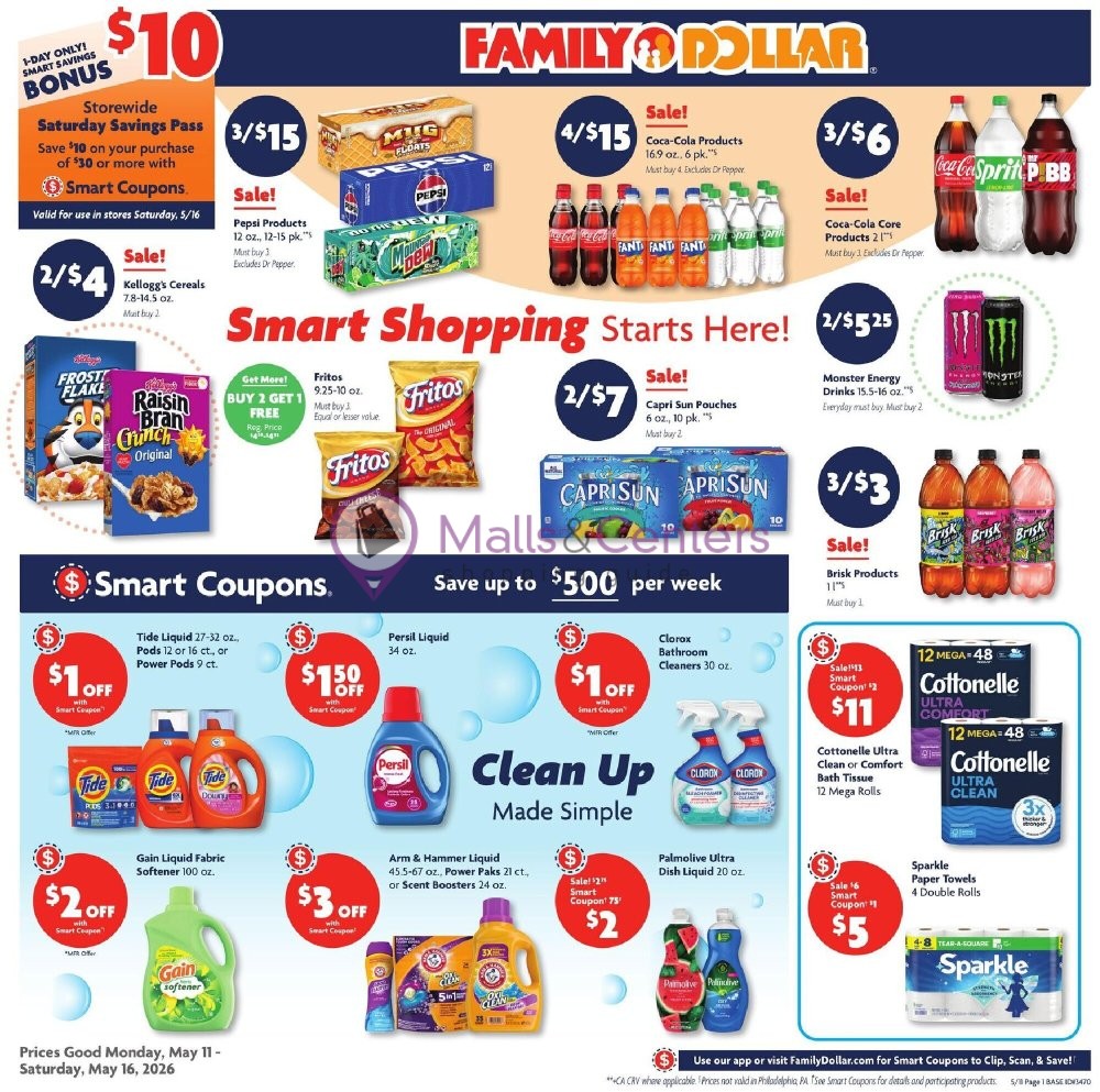 Weekly ad for Family Dollar valid: 05/11/2026 - 05/16/2026, page 1