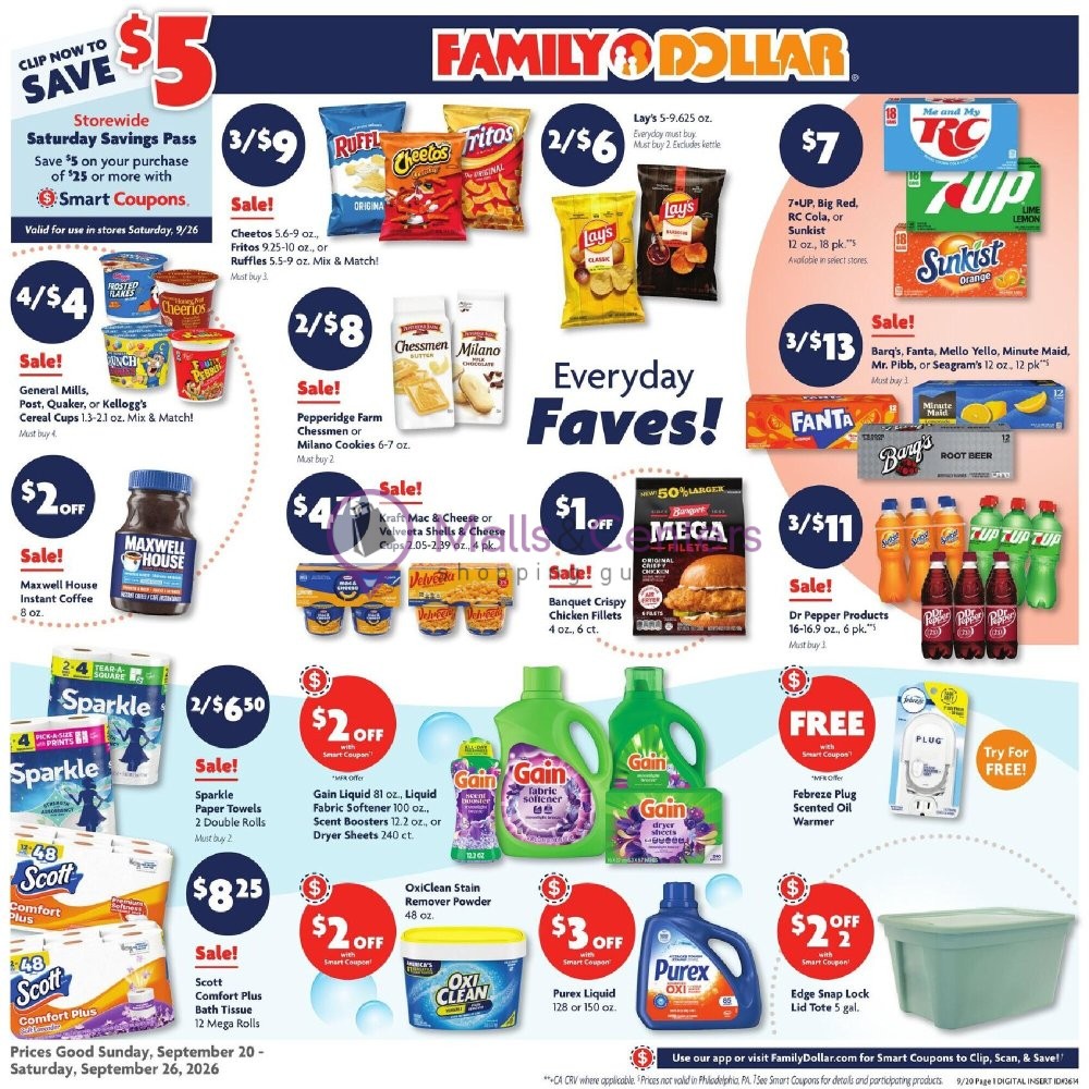 Weekly ad for Family Dollar valid: 09/20/2026 - 09/26/2026, page 1