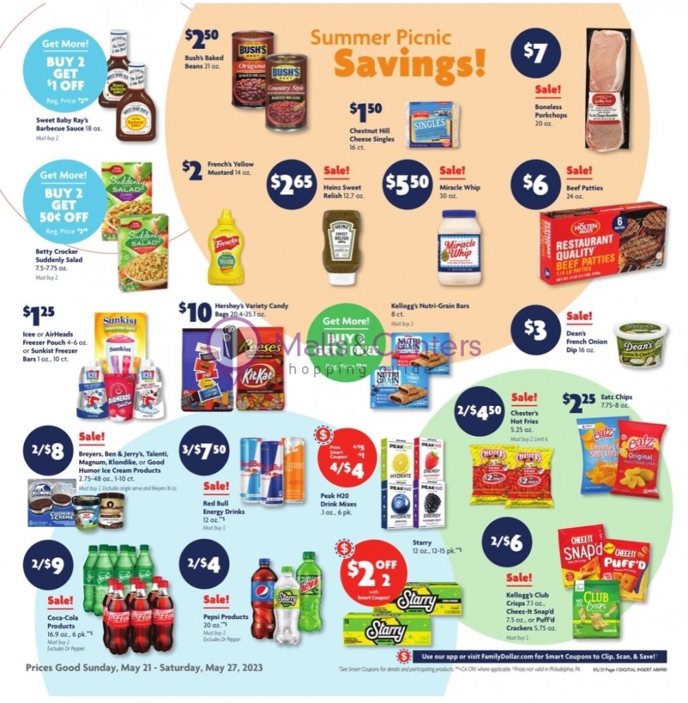 Family Dollar Weekly ad valid from 05/21/2023 to 05/27/2023 MallsCenters