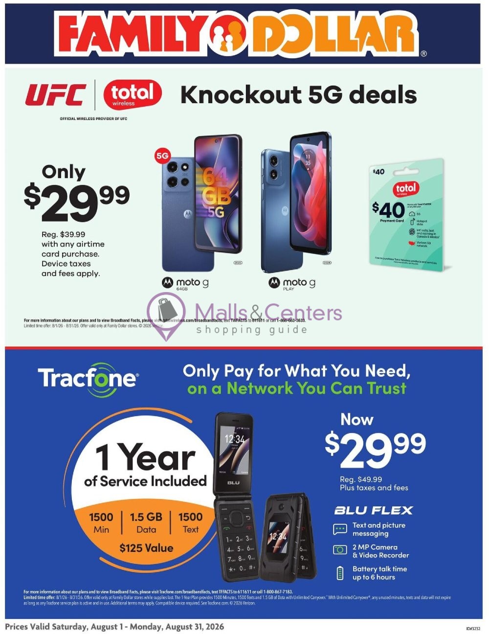 Weekly ad for Family Dollar valid: 08/01/2026 - 08/31/2026, page 1