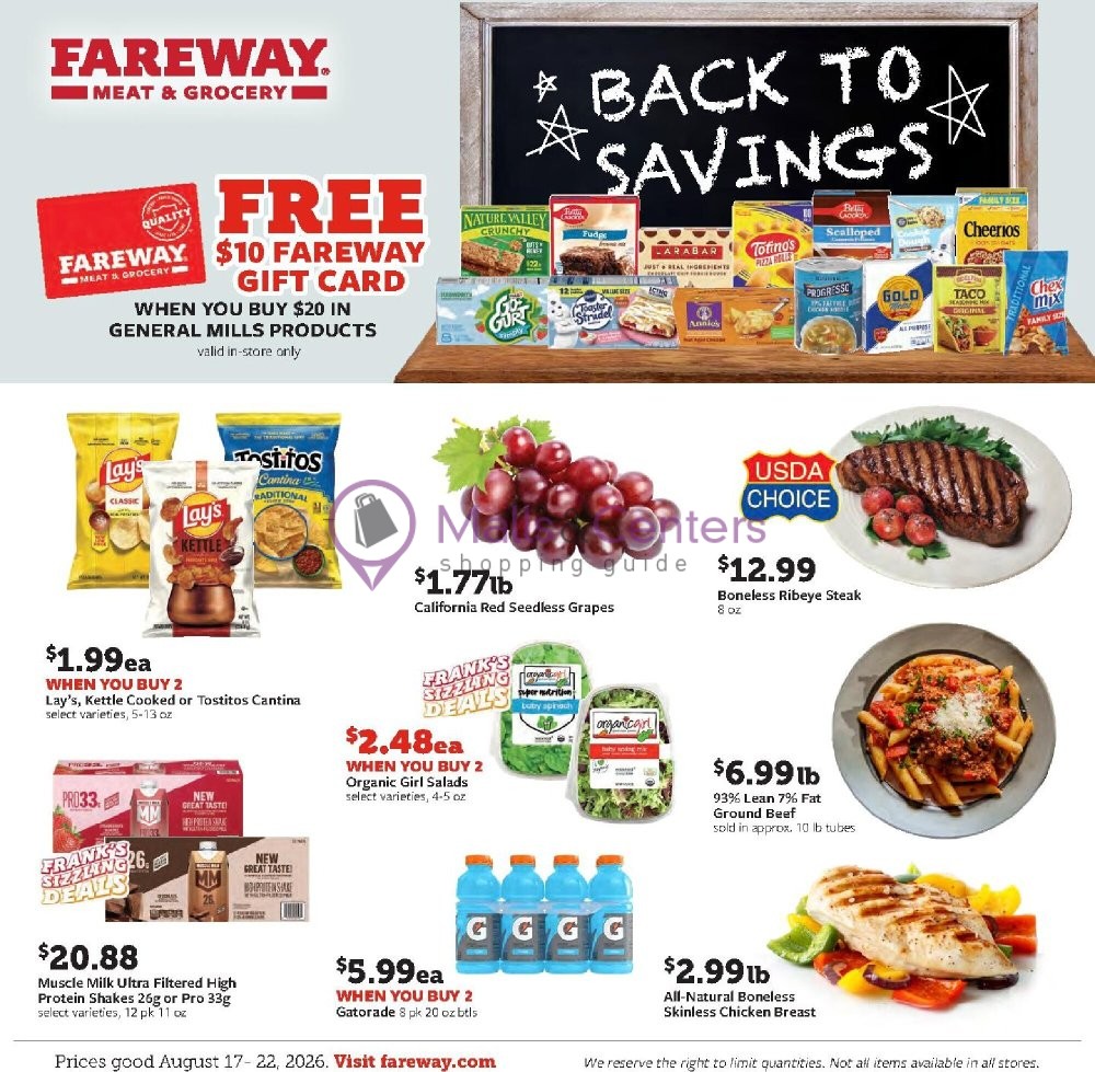Weekly ad for Fareway valid: 08/17/2026 - 08/22/2026, page 1