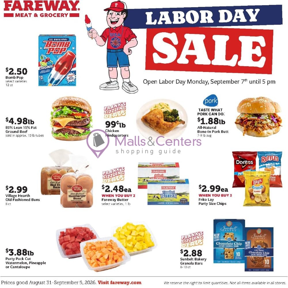 Weekly ad for Fareway valid: 08/31/2026 - 09/05/2026, page 1
