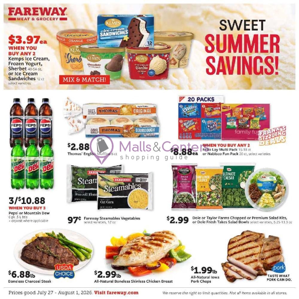 Weekly ad for Fareway valid: 07/27/2026 - 08/01/2026, page 1