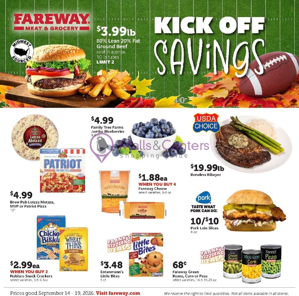 Weekly ad for Fareway valid: 09/14/2026 - 09/19/2026, page 1