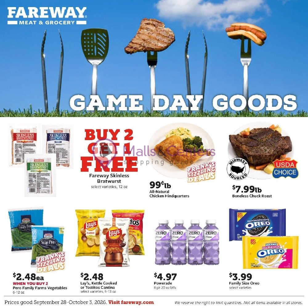 Weekly ad for Fareway valid: 09/28/2026 - 10/03/2026, page 1
