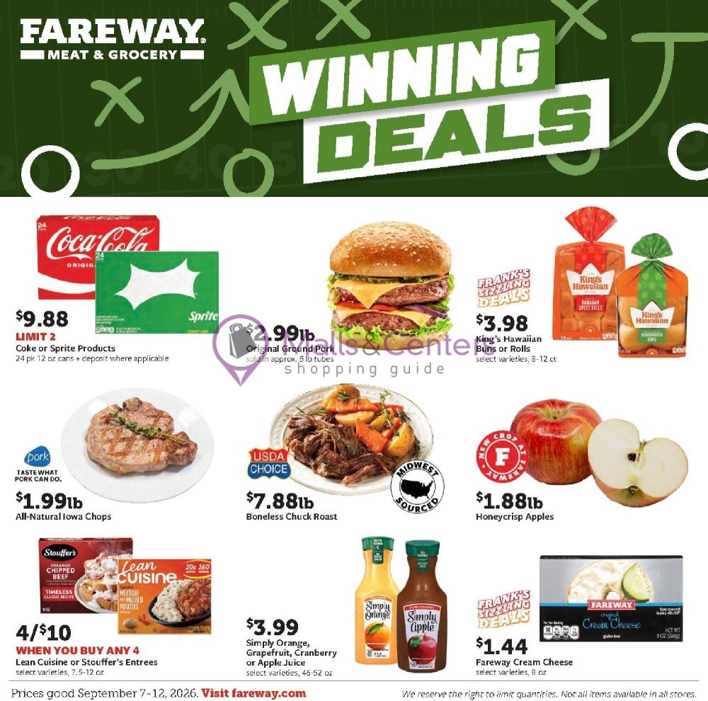 Weekly ad for Fareway valid: 09/07/2026 - 09/12/2026, page 1
