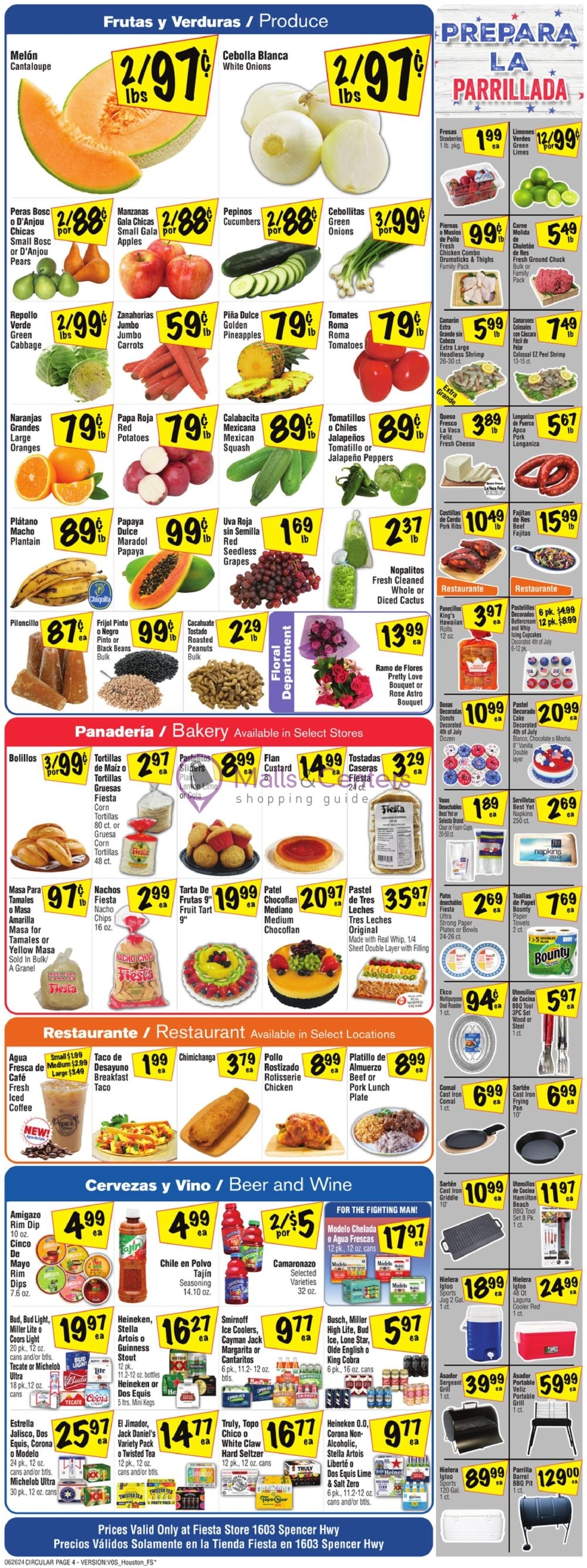 Weekly ad for Fiesta Mart valid: 06/26/2024 - 07/02/2024, page 4