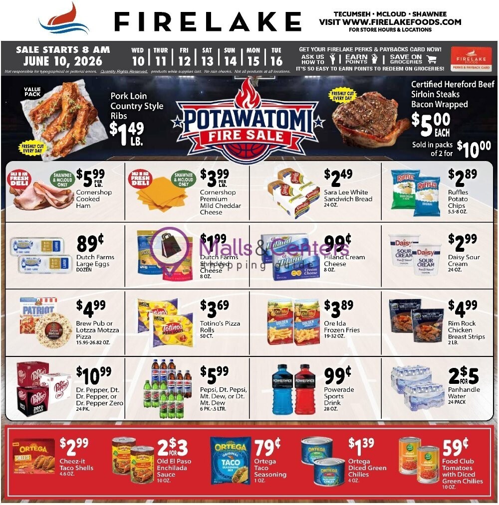 Weekly ad for FireLake Discount Foods valid: 06/10/2026 - 06/16/2026, page 1