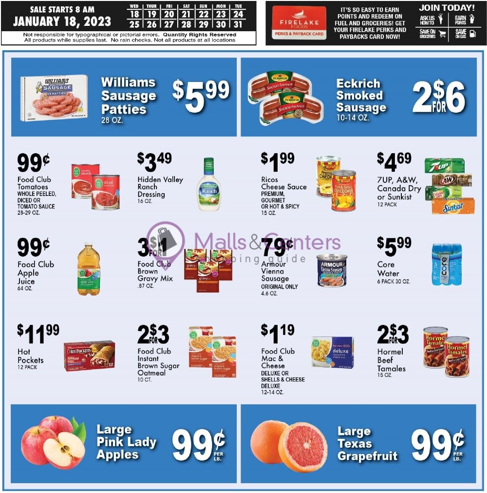 FireLake Discount Foods Weekly ad valid from 01/18/2023 to 01/31/2023