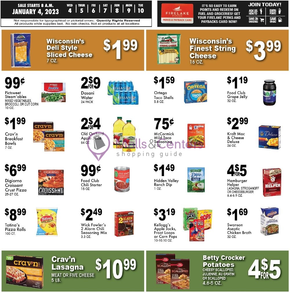 FireLake Discount Foods Weekly ad valid from 01/04/2023 to 01/10/2023