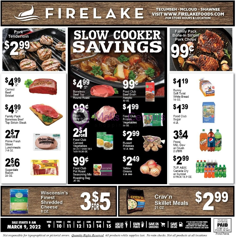 FireLake Discount Foods Weekly ad valid from 03/09/2022 to 03/15/2022