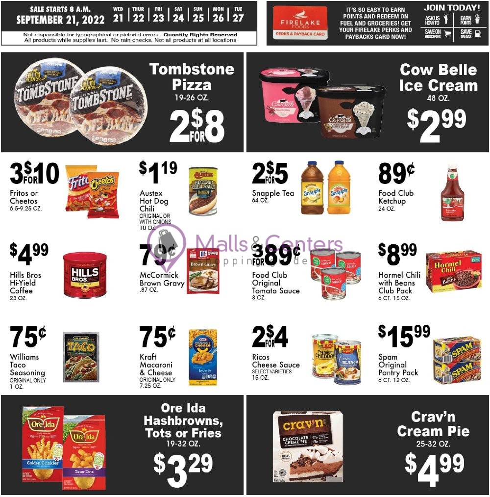 FireLake Discount Foods Weekly ad valid from 09/21/2022 to 09/27/2022