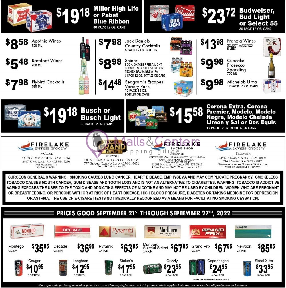 FireLake Discount Foods Weekly ad valid from 09/21/2022 to 09/27/2022