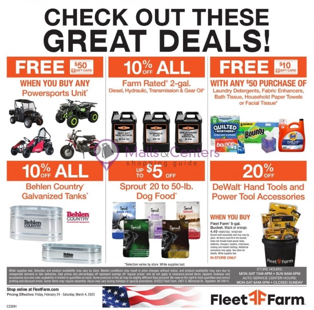Fleet Farm Weekly Ad sales & flyers specials MallsCenters