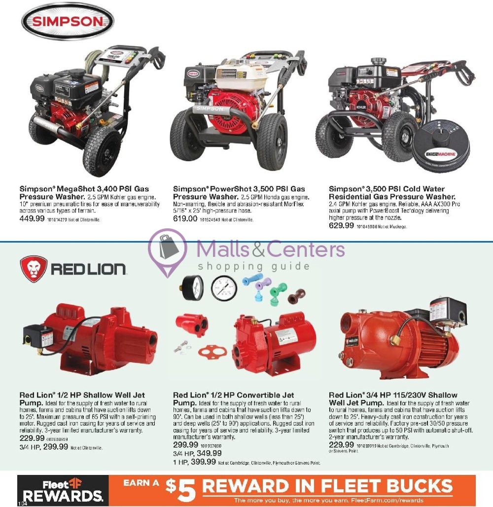 Weekly ad for Fleet Farm valid: 03/28/2024 - 07/03/2024, page 104