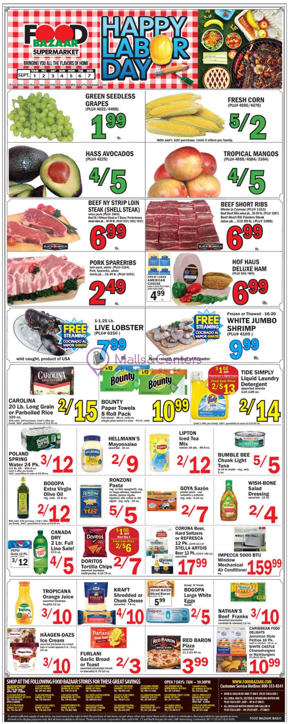Food Bazaar Weekly ad valid from 09/01/2022 to 09/07/2022 MallsCenters