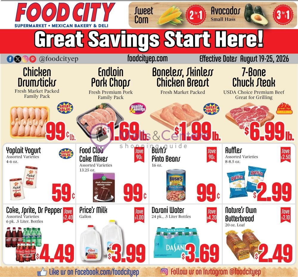 Weekly ad for Food City Supermarkets valid: 08/19/2026 - 08/25/2026, page 1