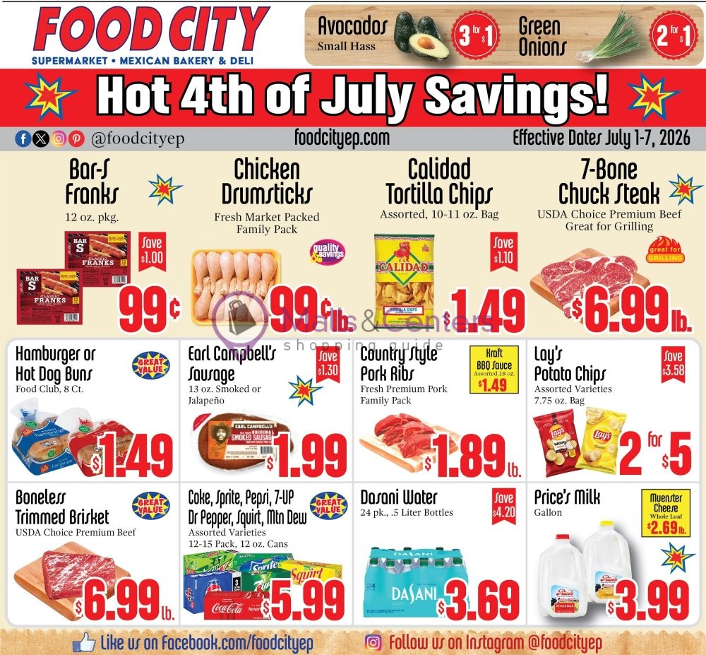 Weekly ad for Food City Supermarkets valid: 07/01/2026 - 07/07/2026, page 1