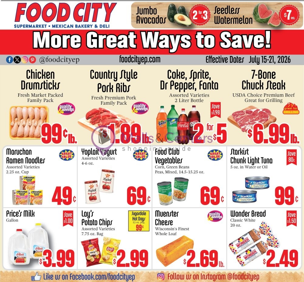 Weekly ad for Food City Supermarkets valid: 07/15/2026 - 07/21/2026, page 1