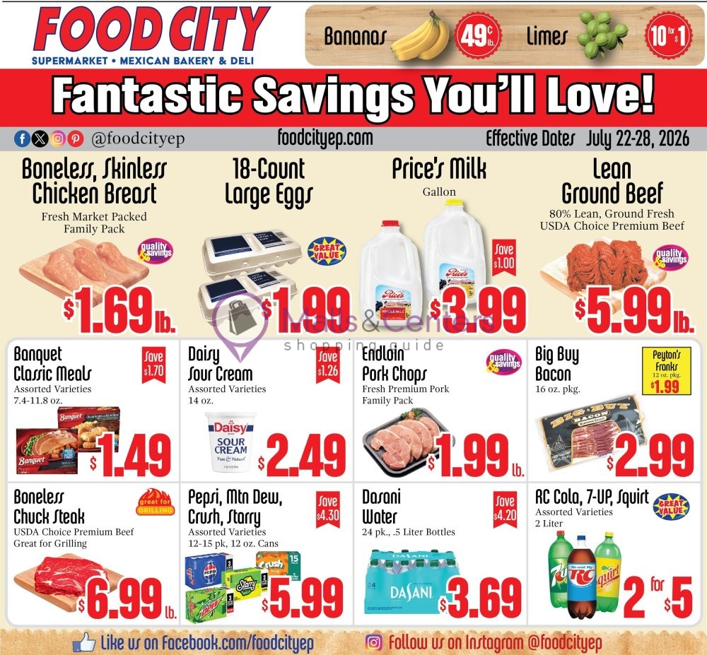 First page of weekly ad for Food City Supermarkets valid: 07/22/2026 - 07/28/2026