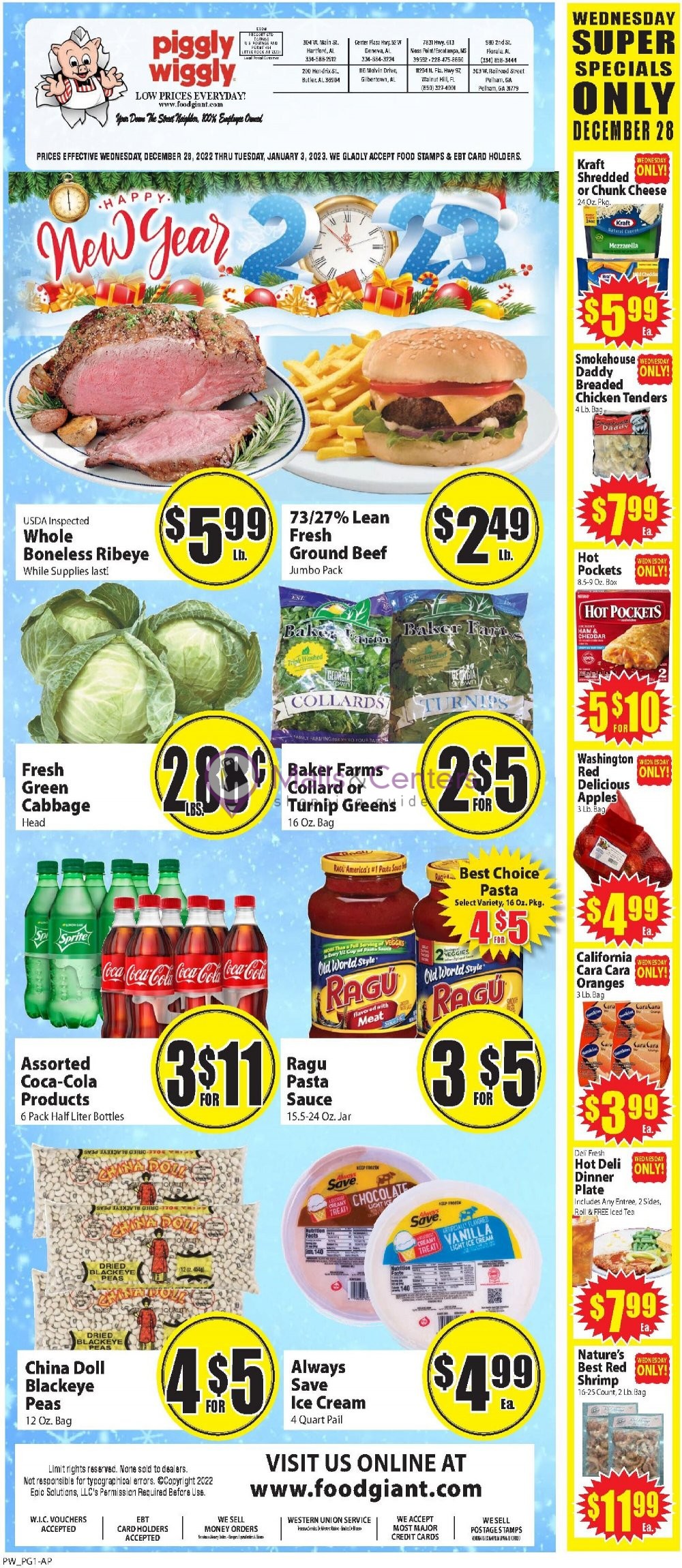 Food Giant Weekly ad valid from 12/28/2022 to 01/03/2023 MallsCenters