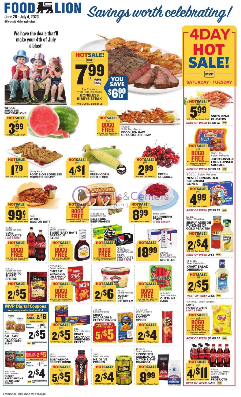Food Lion Weekly ad valid from 06/28/2023 to 07/04/2023 MallsCenters