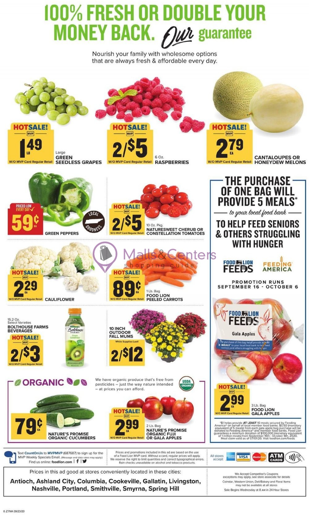Food Lion Weekly ad valid from 09/23/2020 to 09/29/2020 MallsCenters
