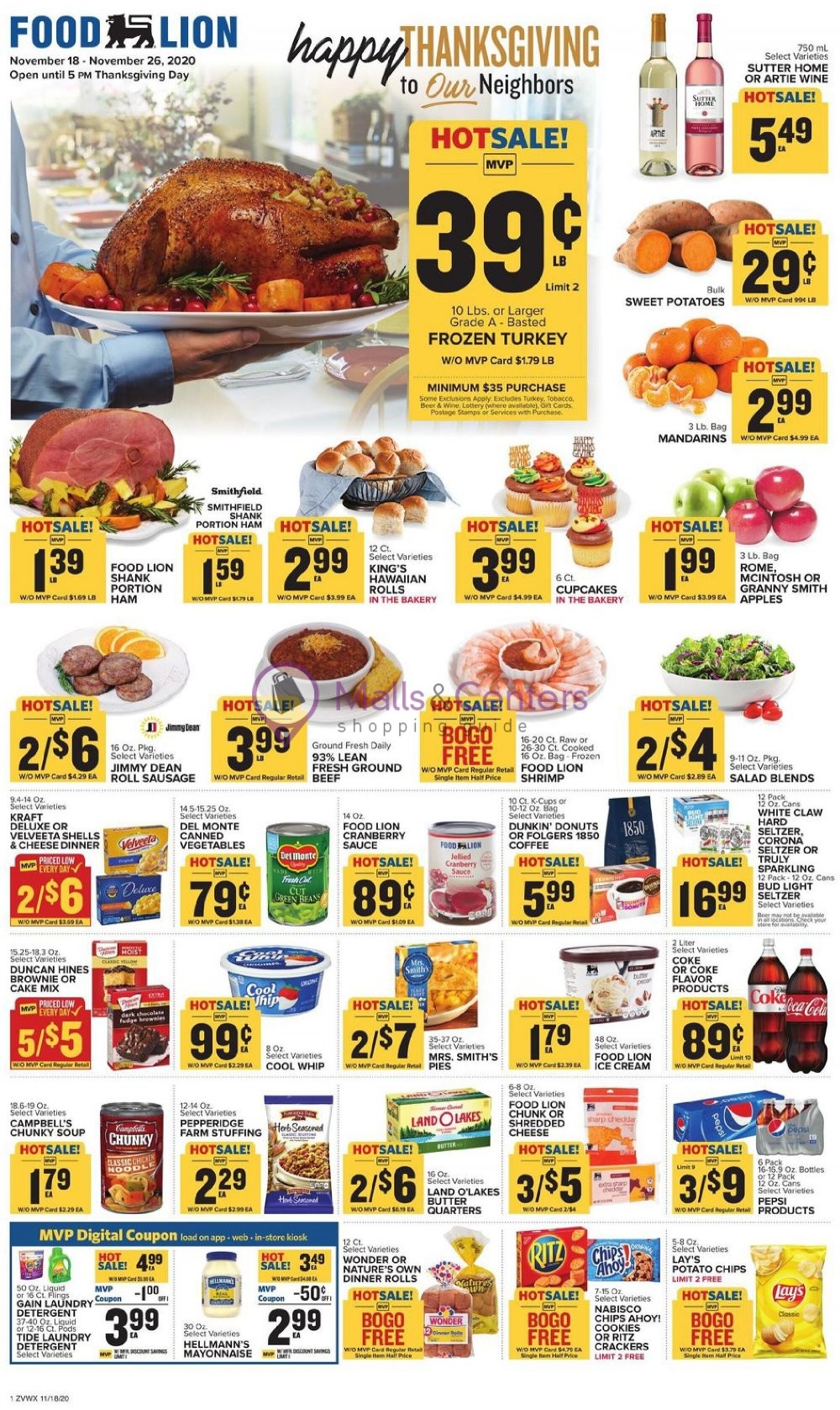 Food Lion Weekly ad valid from 11/18/2020 to 11/26/2020 MallsCenters